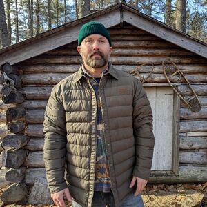 Merrell down shirt snap jacket Men's XL Warm and Lightweight!